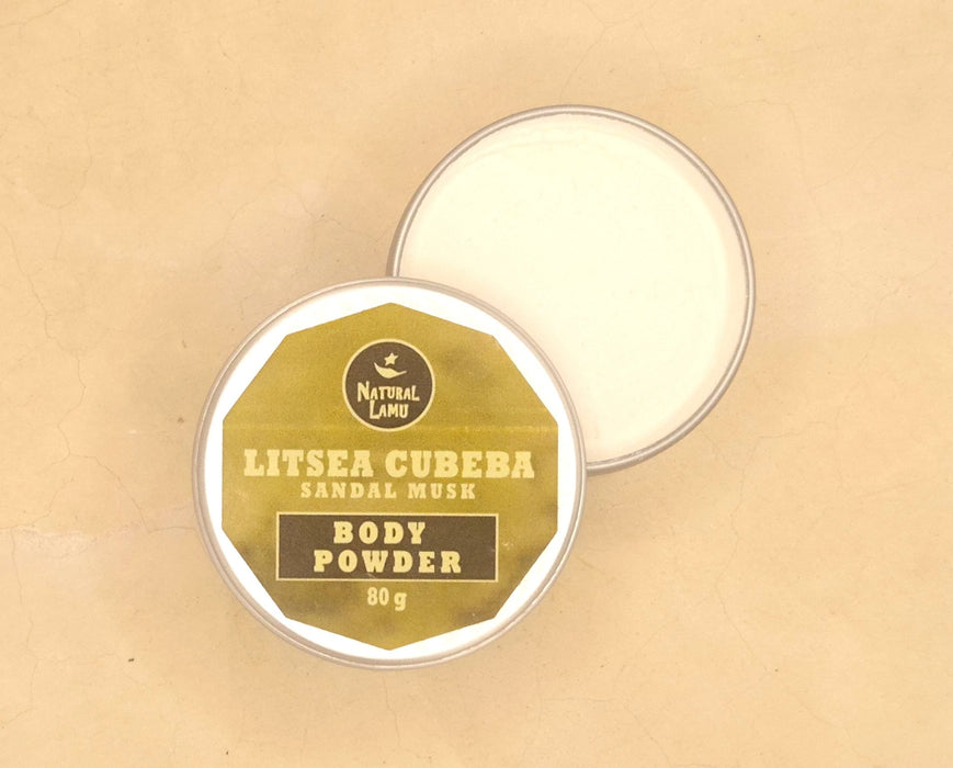 BODY POWDER LITSEA CUBEBA SANDAL MUSK - Part of the #collection_name# collection, available at Natural Lamu Online Shop