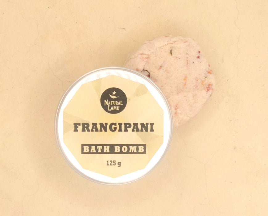 FRANGIPANI BATH BOMB - Part of the #collection_name# collection, available at Natural Lamu Online Shop